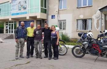 Dzis spotkalismy kolege z Polski na moto