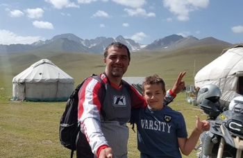 Gdzieś w Kirgizji z syniem ;)