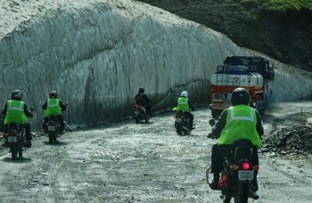 Meanwhile, on a motorcycle trip in the Himalayas 